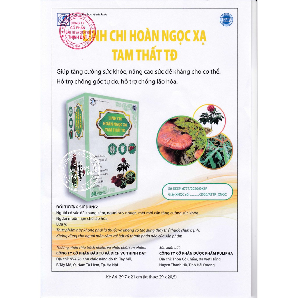 Linh Chi Hoàn Ngọc Xạ - Hỗ trợ chống gốc tế bào, Hỗ trợ điều trị u xơ, u nang, u tiền liệt lành tính (Hộp 60 viên)