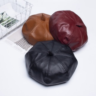Mũ Nồi Da ❤️FREESHIP❤️ Giảm 10k Khi Nhập [ MU BERET ]️ Nón Beret Nữ Hàn Quốc Đẹp
