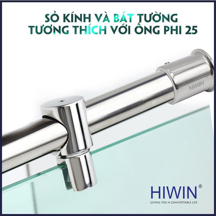 Bộ phụ kiện vách tắm kính kết cấu 135 độ chất liệu inox 304 mặt gương HIWIN