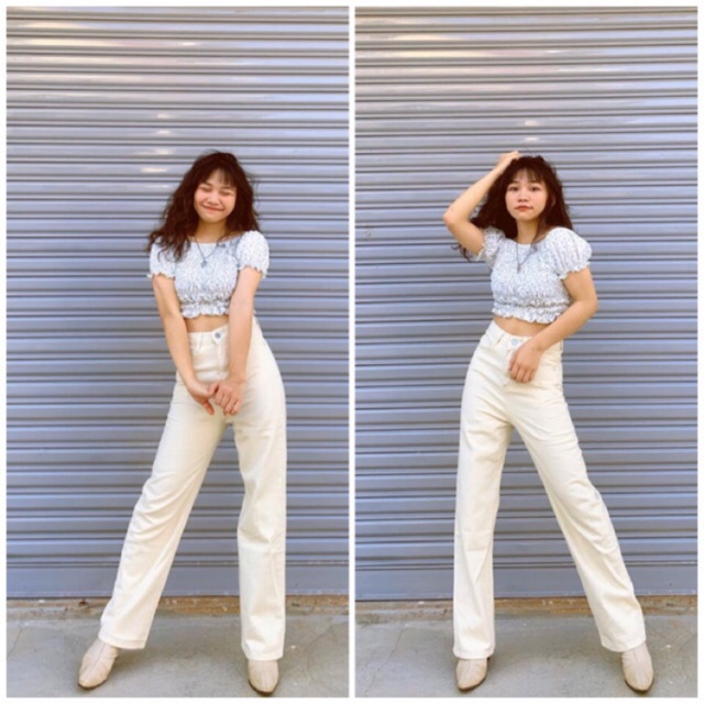Quần jeans nữ baggy basic vintage
