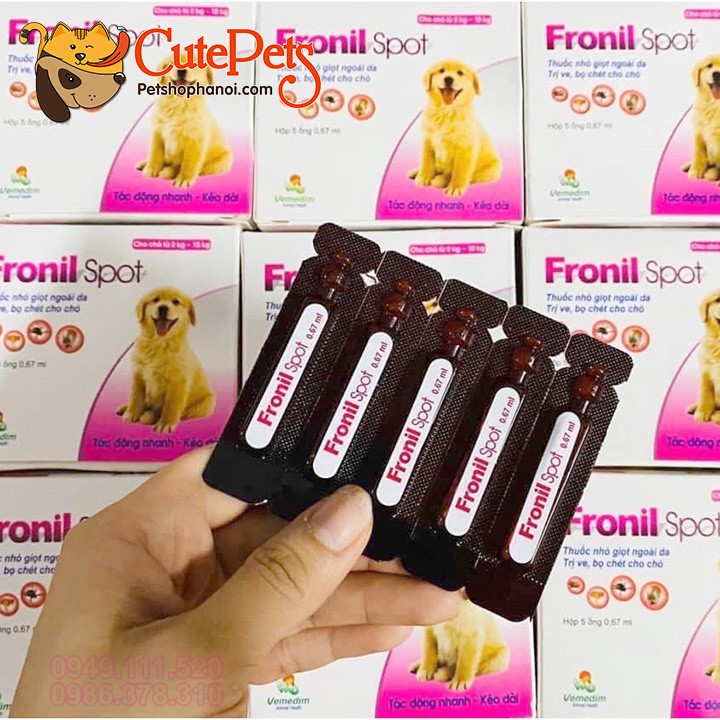 Fronil Spot, Trị bọ Nhỏ gáy diệt ve rận cho thú cưng CutePets