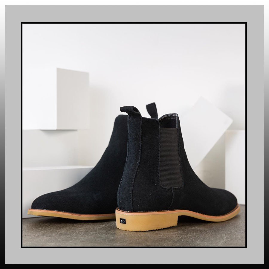 Giày Chelsea Boots nam SN04 da lộn cao cổ đế cao cá tính năng động trẻ trung