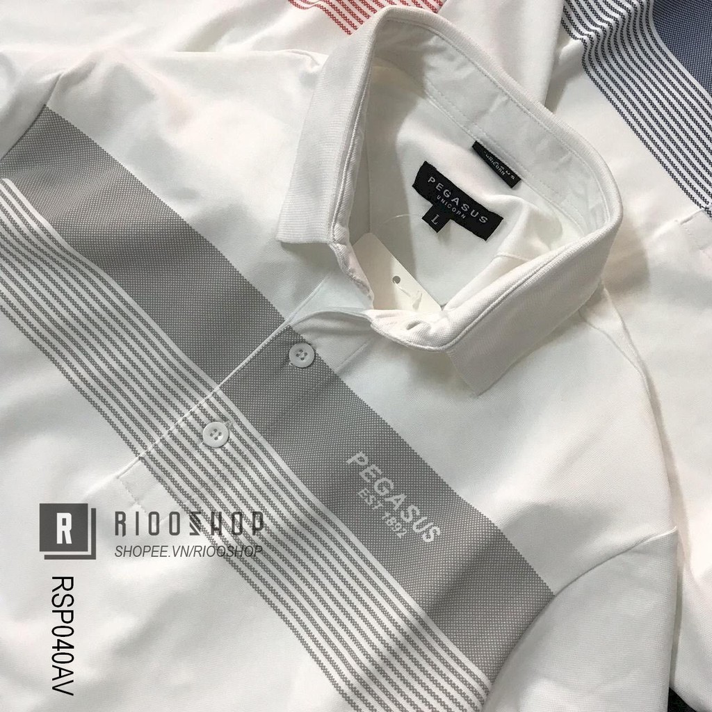 Áo thun nam có cổ cao cấp pega cực đẹp RSP040AV - áo polo nam đẹp Riooshop | BigBuy360 - bigbuy360.vn