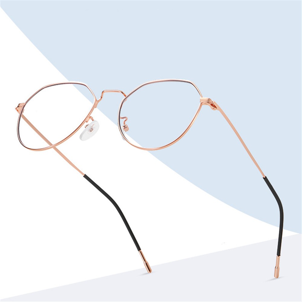 👒OSIER🍂 Retro Anti Blue Light Oversized Optical Glasses Computer Glasses Vision Care Goggles Gaming Eyewear Eyeglasses Unisex Polygon Metal Frame