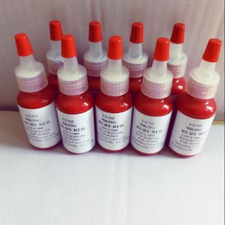 Mực  phun  xăm  , ( đỏ ruby. )Thương  hiệu nổ
