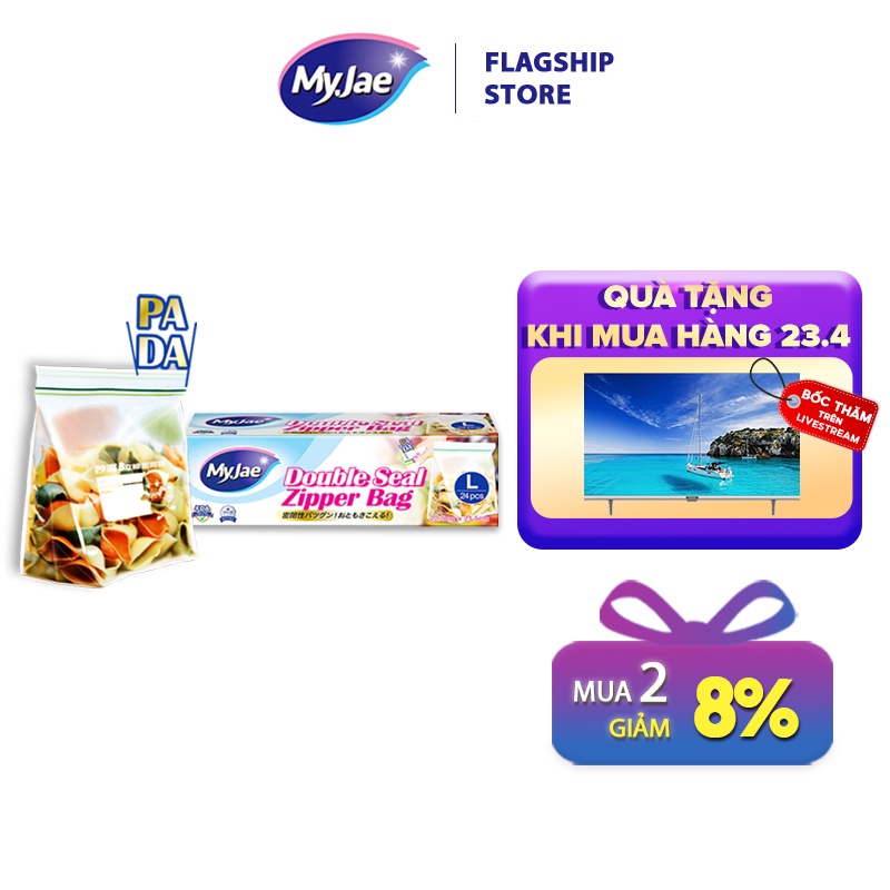Túi zip 2 đường kéo MyJae