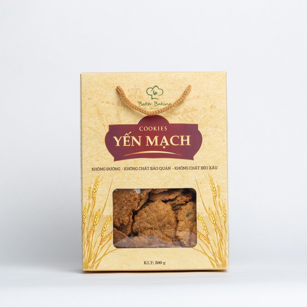 Bánh Cookies Yến mạch Chocolate Chip BakerBaking - Healthy, Eat clean ăn kiêng giảm cân KL100g