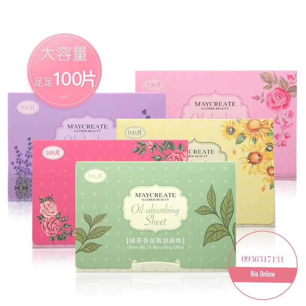 Gói 100 tờ giấy thấm dầu Maycreate nội địa Trung | BigBuy360 - bigbuy360.vn