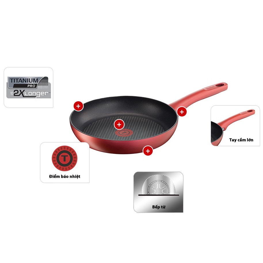 Chảo chống dính đáy từ nhập khẩu Pháp Tefal Character đường kính 21cm C6820275 - Hàng chính hãng, bảo hành 2 năm