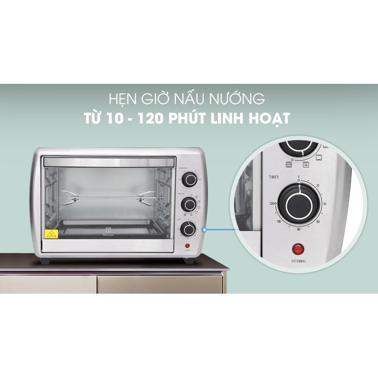 Lò nướng Electrolux EOT30MXC 30 lít, hàng chính hãng, gồm VAT