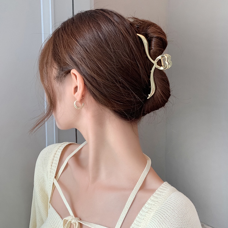 Kẹp Tóc Kim Loại Thiết Kế Đơn Giản Thời Trang Mùa Hè Cho Nữ
