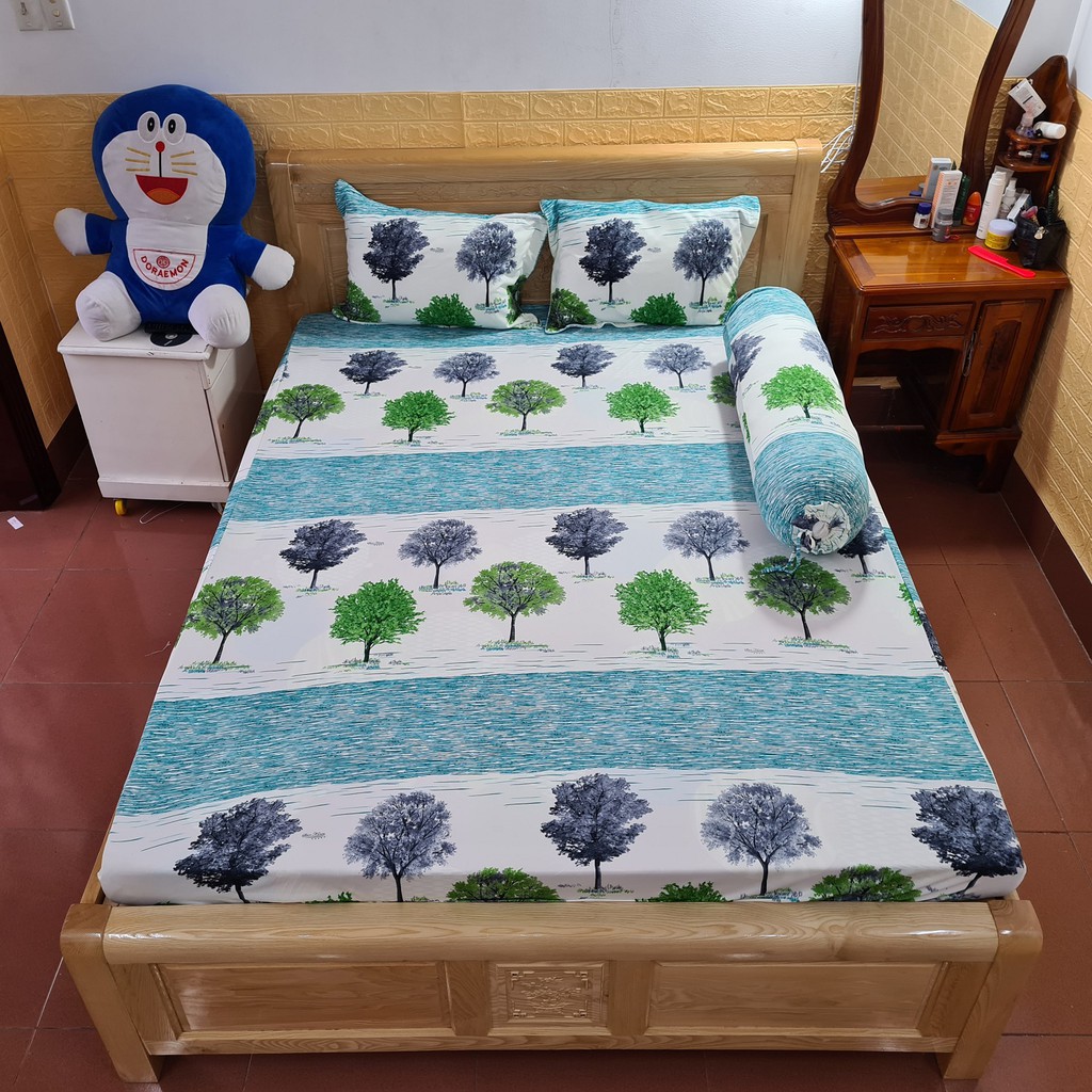 Bộ drap thun hàn quốc 4 món 1m6 & 1M8 TH470