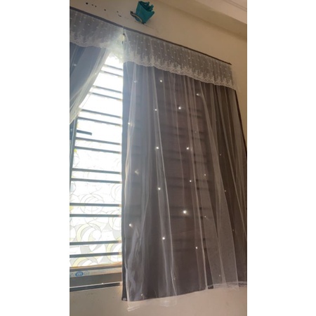 Rèm cửa dán ngôi sao rèm trang trí decor phòng cao cấp lấp lánh trang trí phòng có Sẵn