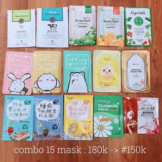 Combo 15 mặt nạ nội địa trung