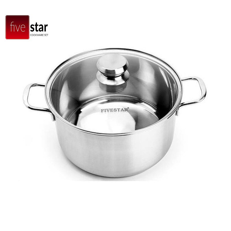 Nồi Inox 3 đáy Five star Đáy Từ 20cm, 24cm, 26cm, 28cm