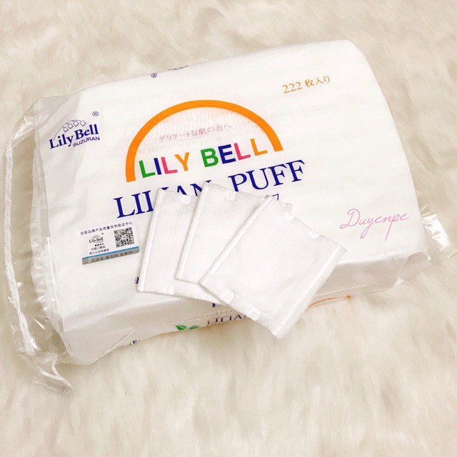 Bông Tẩy Trang Lily Bell Lilian Puff Cotton (222 miếng)