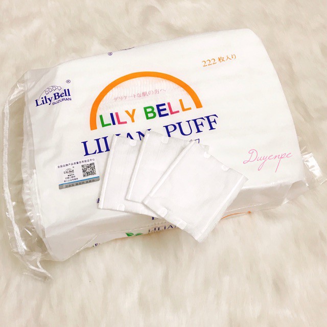 Bông Tẩy Trang Lily Bell Lilian Puff Cotton (222 miếng) | BigBuy360 - bigbuy360.vn