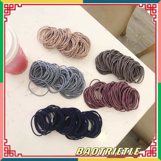Túi Zip 100 Thun Buộc Tóc, Cột Tóc Phong Cách