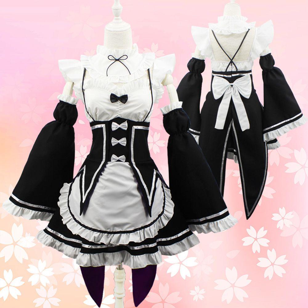 Mocho Bộ Đồ Hóa Trang Nhân Vật Ram Trong Re: Zero Ở Thế Giới Khác Nhau Trong Rem Isekai Seikatsu Ram Dịp Halloween