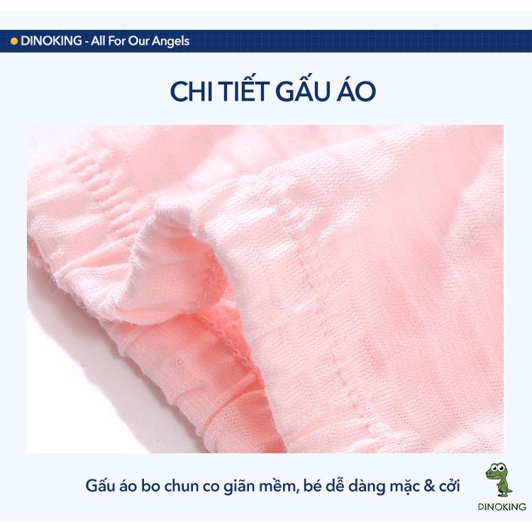 Áo chống nắng cho bé trai bé gái DINOKING Áo khoác chống nắng trẻ em mùa hè sợi tre cotton 100% chống tia UV 2 - 8T CN01