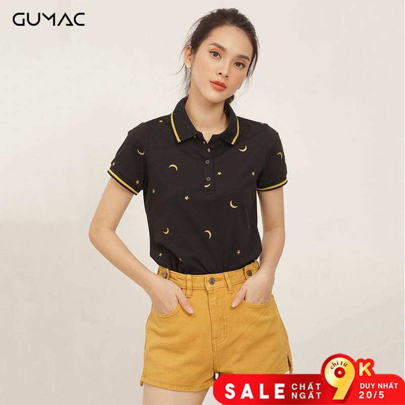 Áo thun cổ bẻ in sao GUMAC ATA468