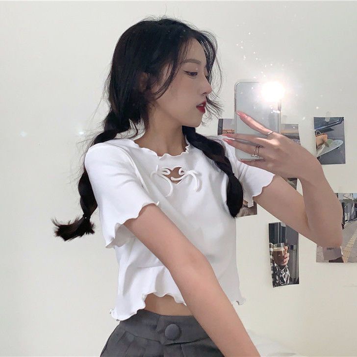 Áo Thun Nữ Dài Tay Cổ Tròn In Hình Trái Tim Thời Trang Hàn