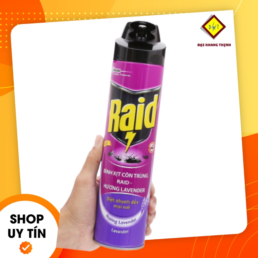 Chai xịt muỗi RAID 600ml thuốc diệt muỗi hương cam chanh