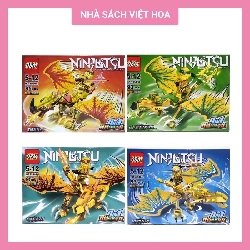 Bộ Lego Ninja Go 95 chi tiết rồng vàng hai đầu 99946
