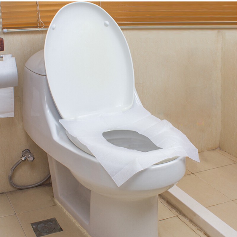 Set 10 tờ giấy lót toilet dùng 1 lần tiện dụng an toàn sức khỏe