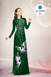 Vải áo dài in hình con hạc