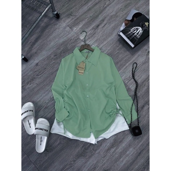 Áo sơ mi rút dây 2 bên