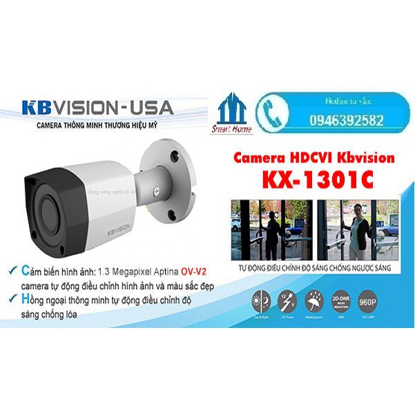Camera KBVISION KX-1301C 1.3 Megapixel - Hàng Nhập Khẩu