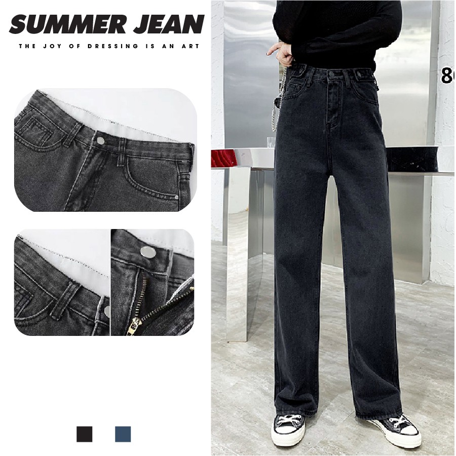 Quần Jean nữ ống rộng SIMPLE JEAN dáng suông [ VIDEO CỰC ĐỈNH!!! ] | BigBuy360 - bigbuy360.vn