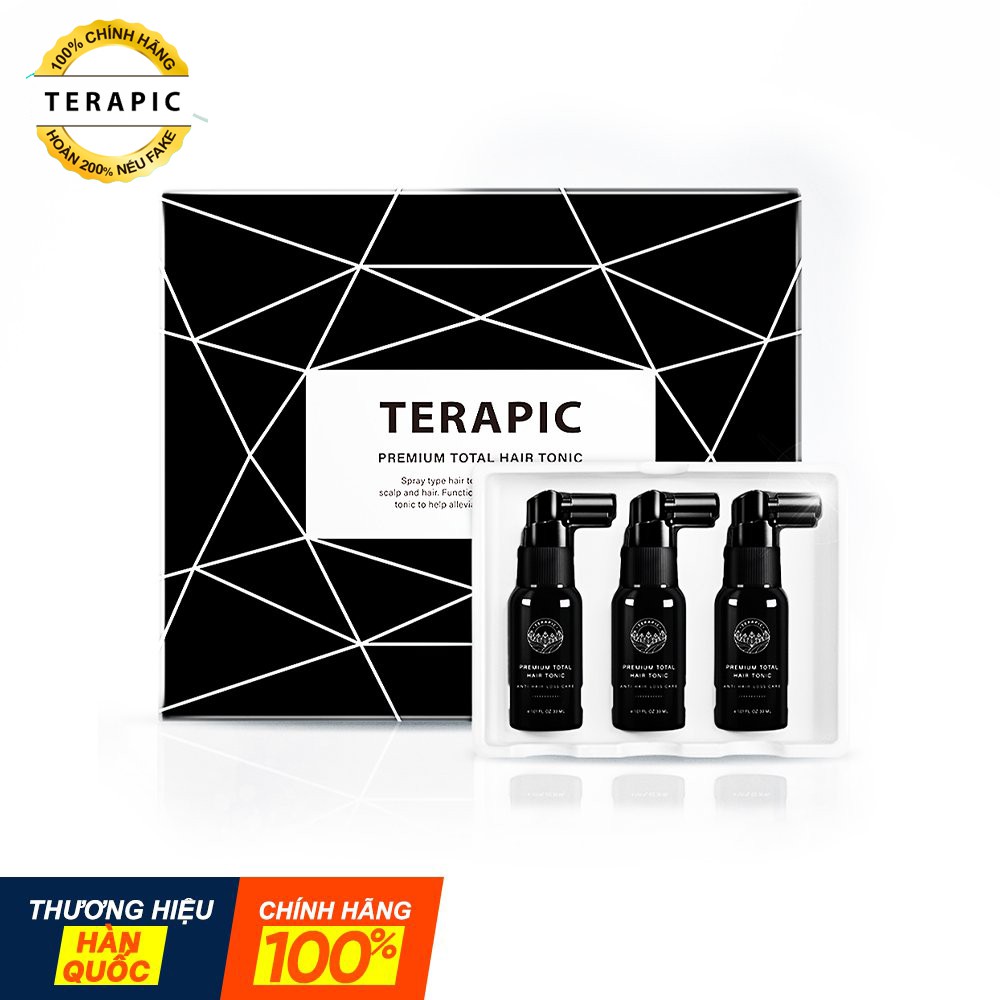 SET 3 CHAI Tinh dầu kích mọc tóc TERAPIC Premium Total Hair Tonic Mini