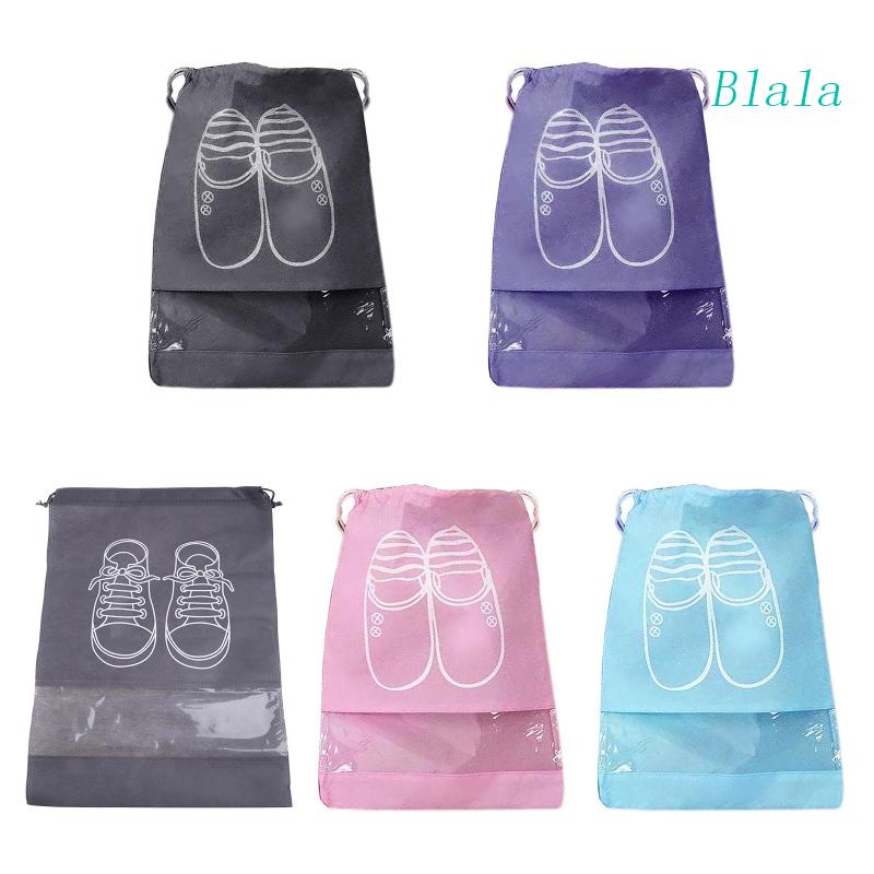 Túi Đựng Giày Thể Thao Bằng Vải Không Dệt Chống Nước Chống Bụi Có Dây Rút Cho Nam Nữ