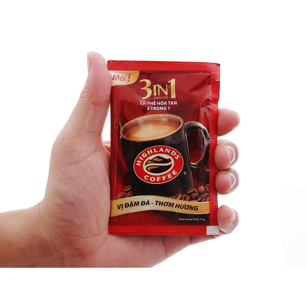Hộp hoặc Dây 10 gói cà phê sữa vị đậm đà HighLands 170gr