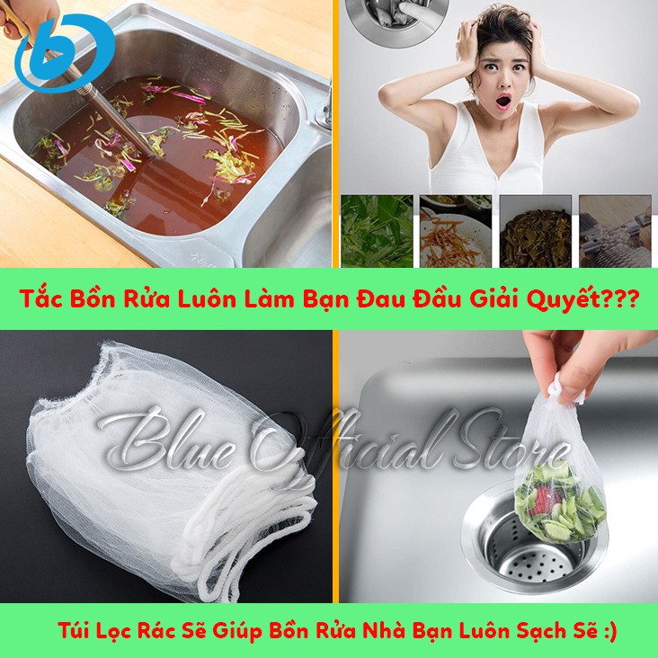 [COMBO 100] Túi Lọc Rác - Túi Lọc Rác Bồn Rửa Chén SIÊU TIẾT KIỆM - Dụng Cụ Nhà Bếp Thông Minh TLR_01