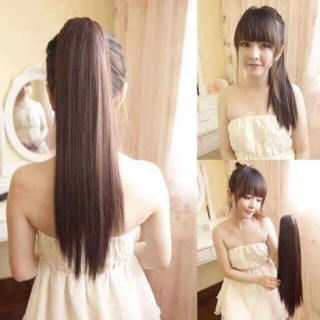 Tóc giả kẹp ngoạm thẳng dài