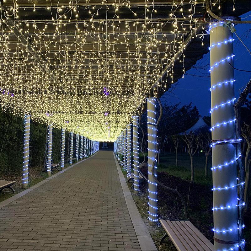 Dây đèn LED 7/10m 50/ 100 bóng màu trắng/vàng trang trí giáng sinh