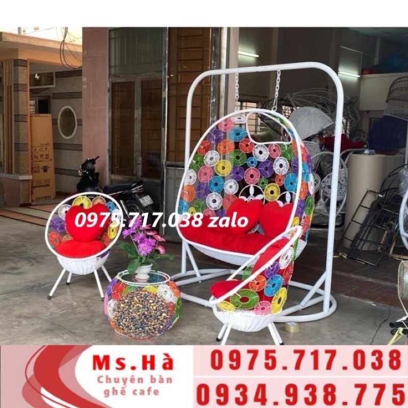 Bộ xích đu mây nhựa cao cấp