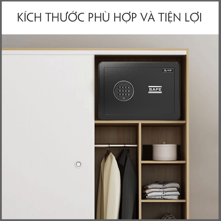 [Có video] Két sắt mini cho bé, Két sắt mini khách sạn (kích thước 31x20x20cm)