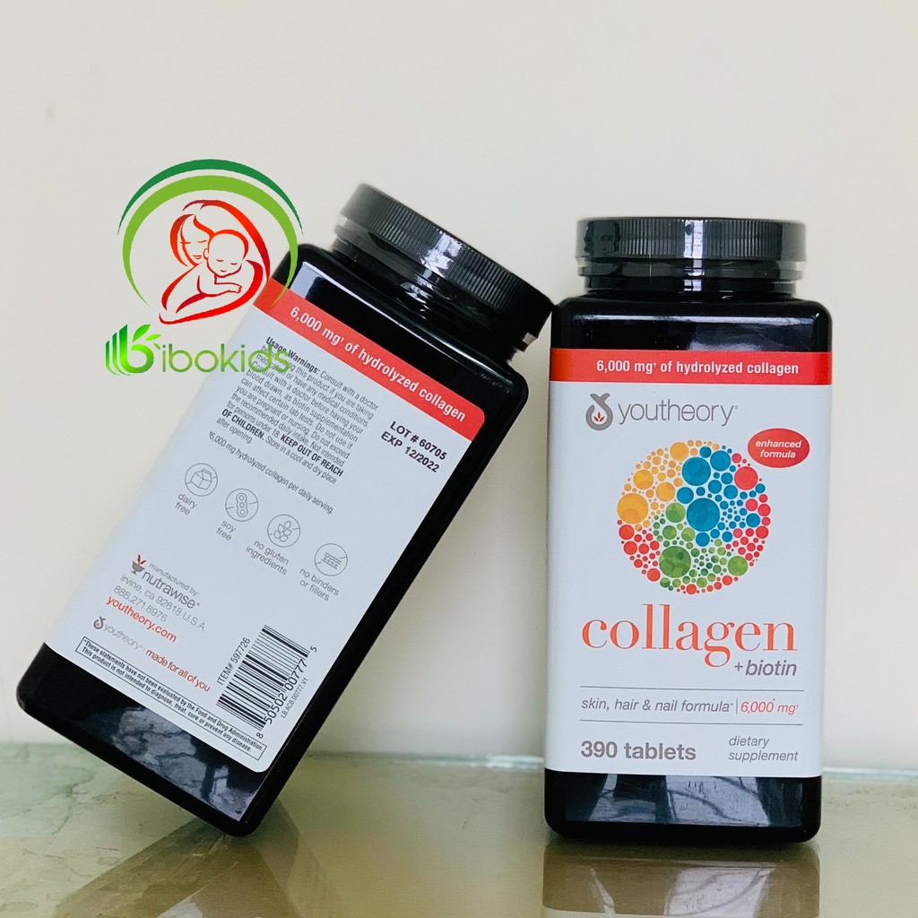 Collagen Youtheory Type 1 2 &amp; 3 Của Mỹ, 390 viên