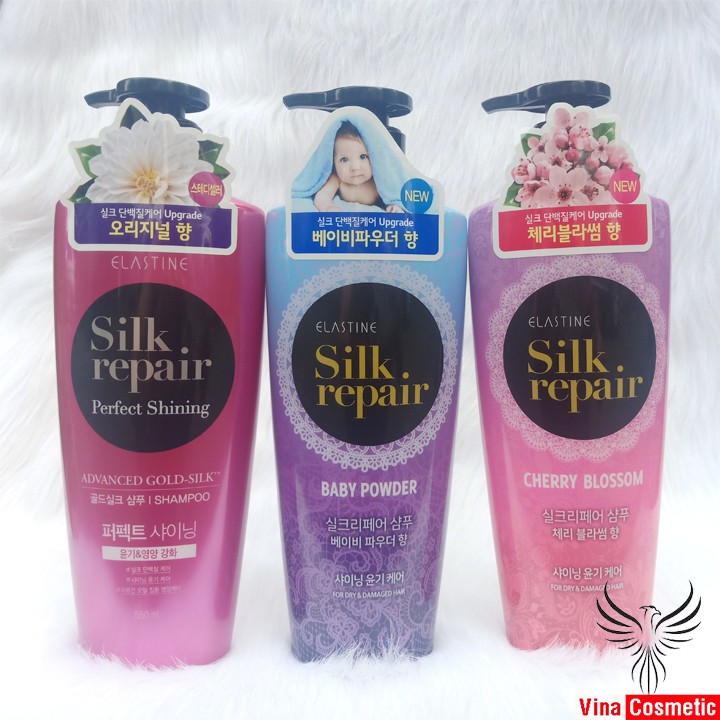 DẦU GỘI ELASTINE SILK REPAIR 550ml