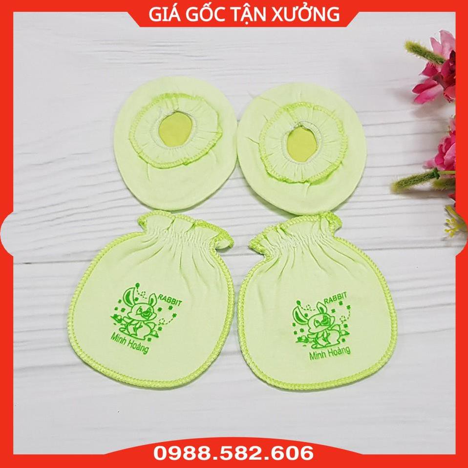 Set Đôi Bao Tay + Bao Chân Chun Cho Bé Sơ Sinh - BTT00590