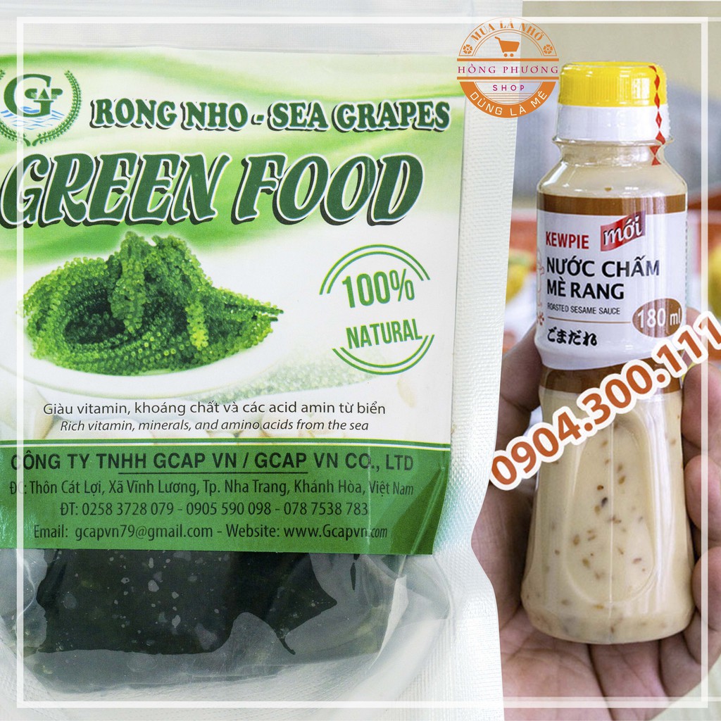 Rong nho tách nước Green Food gói 100gr - Ngâm nở 250gr