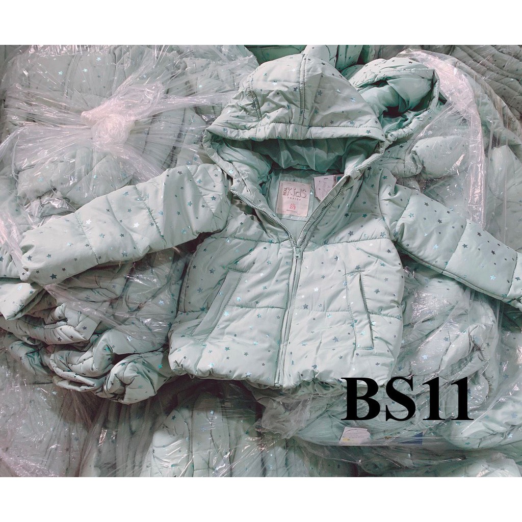 * Mã BS11: Áo phao bé gái hai màu in sao Real Kids xuất dự xịn đét, áo đẹp quá bé mặc lên rất đáng yêu