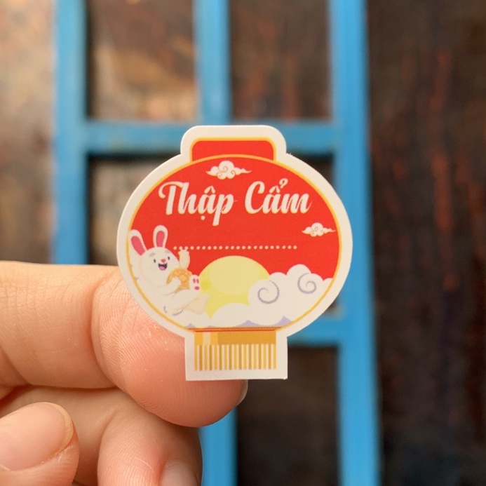Tem Dán, Nhãn Nhân Bánh Trung Thu - Mẫu Lồng Đèn, Hàng In Sẵn, Sáng Đẹp
