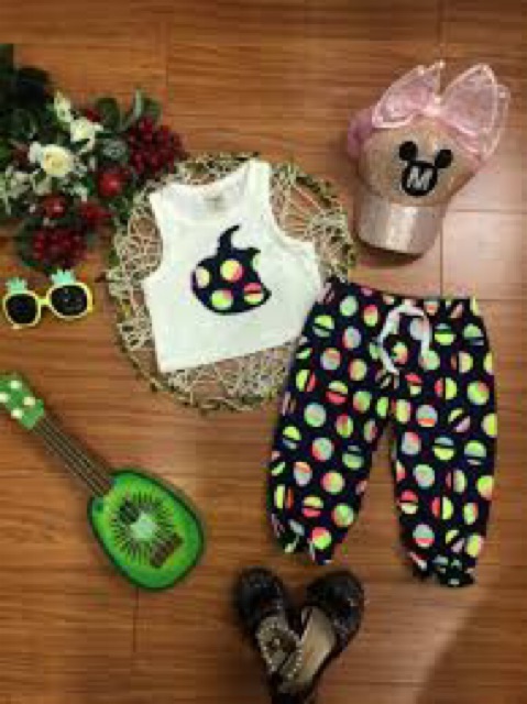 Bộ bé gái thun cotton 4 chiều