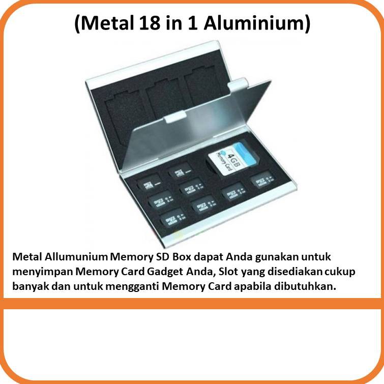 Hộp Nhôm Đựng Thẻ Nhớ Sd 18 Trong 1 Ốp | BigBuy360 - bigbuy360.vn