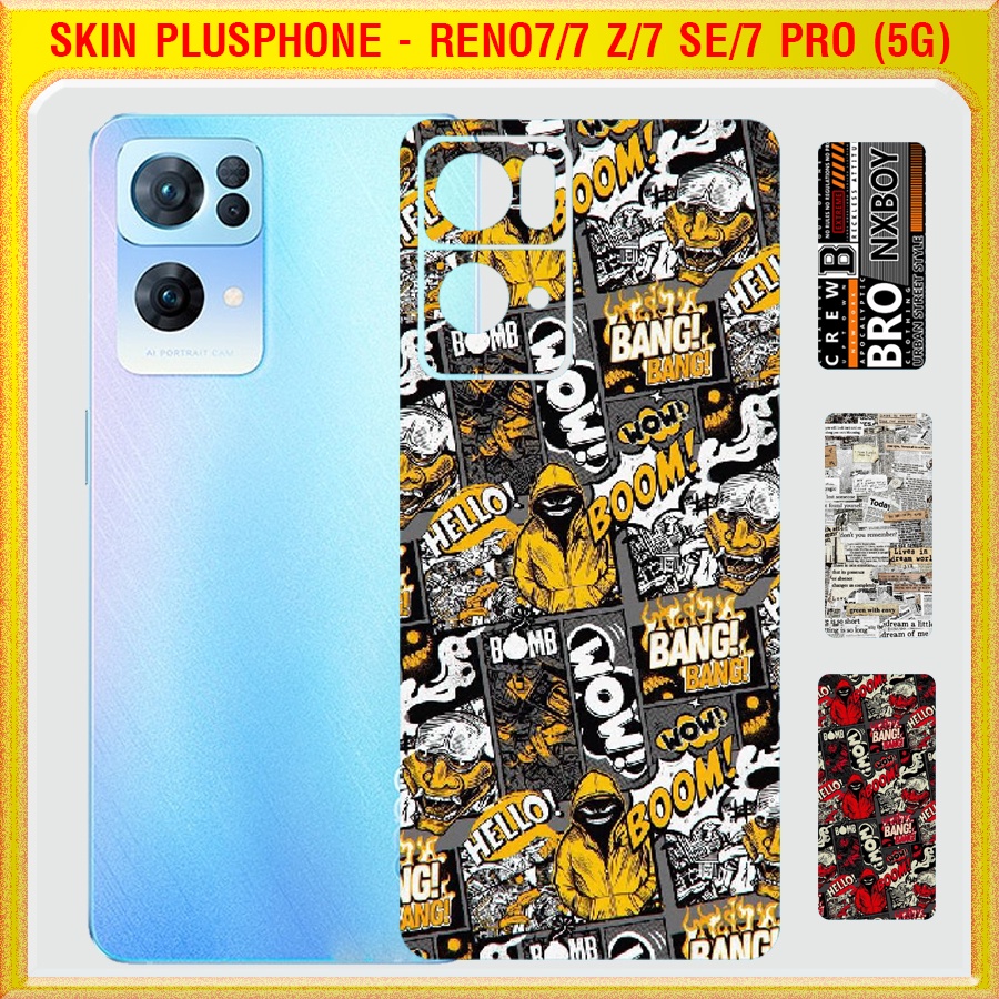 Dán Skin mặt sau cho Oppo Reno7, Reno 7 5G, Reno7 Z, Reno7 SE 5G, Reno7 Pro 5G nhiều mẫu hot